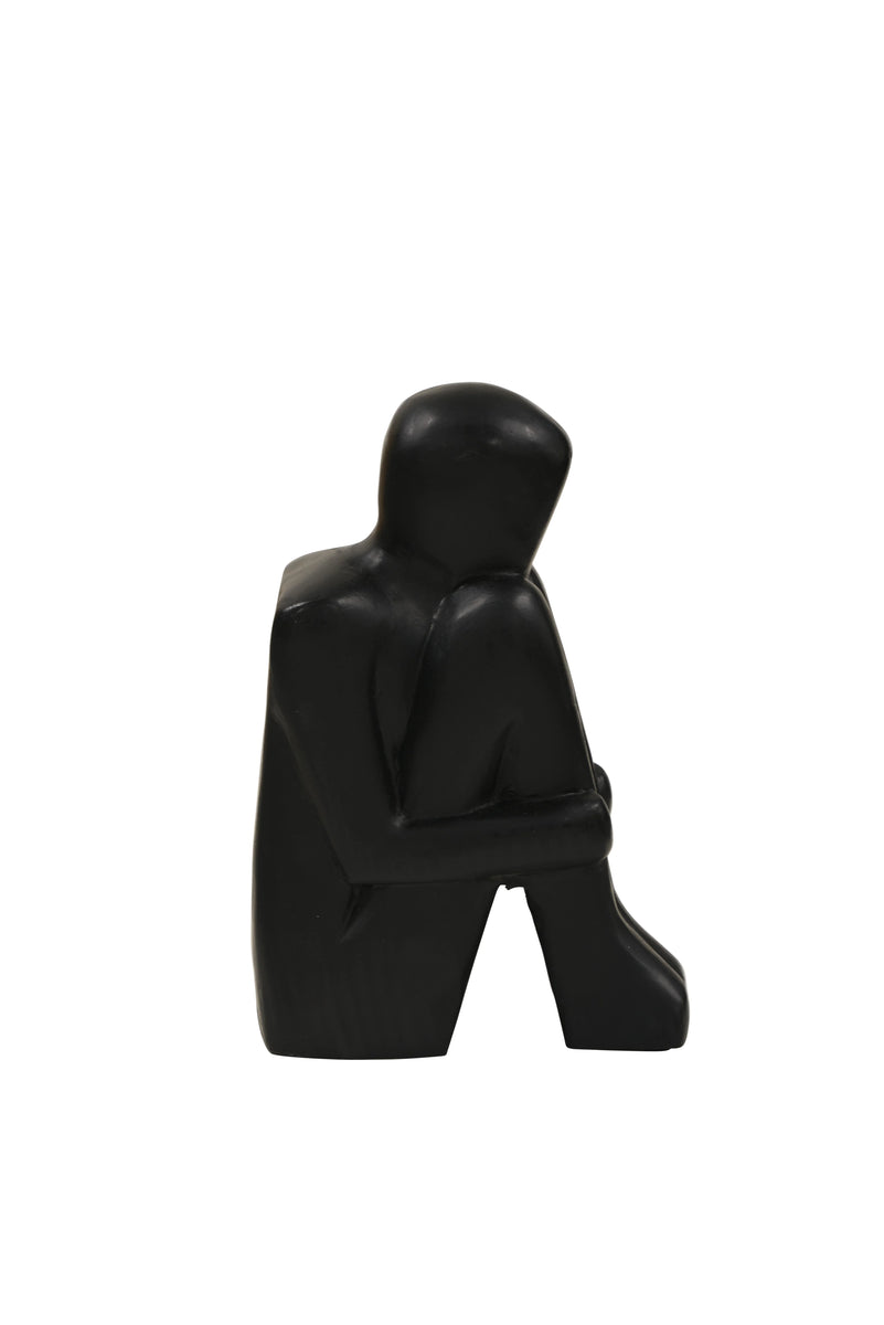 Wooden Sitting Figure Black – DressMyNest